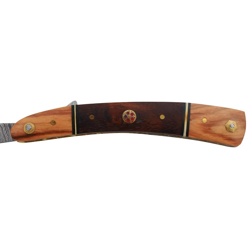 Old Ram Straight Razor | Sharp High Hardness Real Damascus Steel Cutthroat Edge-Blade | Barber Razor (325) - Image 4